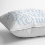 - K2564-3 - Realhomes Mavi Home Sweet Home Modern Yastık Kırlent Kılıfı Realhomes