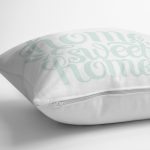 - K2566-3 - Realhomes Bulut Mavi Home Sweet Home Dekoratif Yastık Kırlent Kılıfı Realhomes