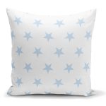 - K2567 - Realhomes Mavi Yıldız Desenli Modern Dijital Baskılı Yastık Kılıfı Realhomes