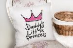 - K2571-2 - Realhomes Pembe Taç Desenli Dijital Baskılı Yastık Kırlent Kılıfı Realhomes