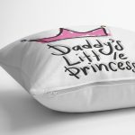 - K2571-3 - Realhomes Pembe Taç Desenli Dijital Baskılı Yastık Kırlent Kılıfı Realhomes