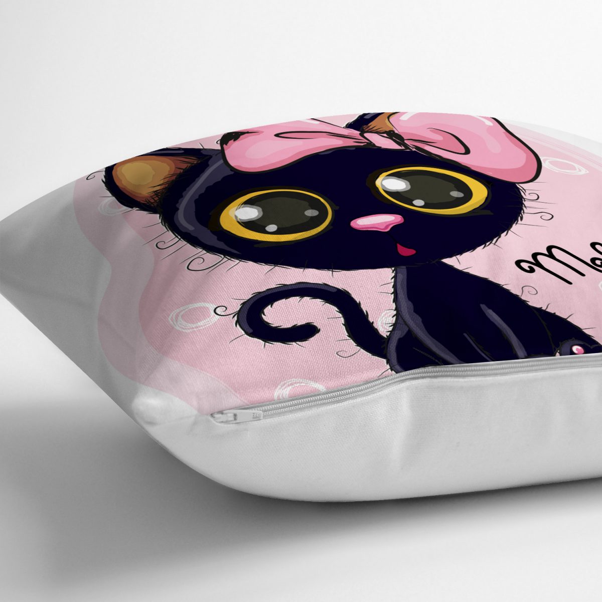 Sevimli Kedi Dijital Baskılı Yastık Kırlent Kılıfı RealHomes