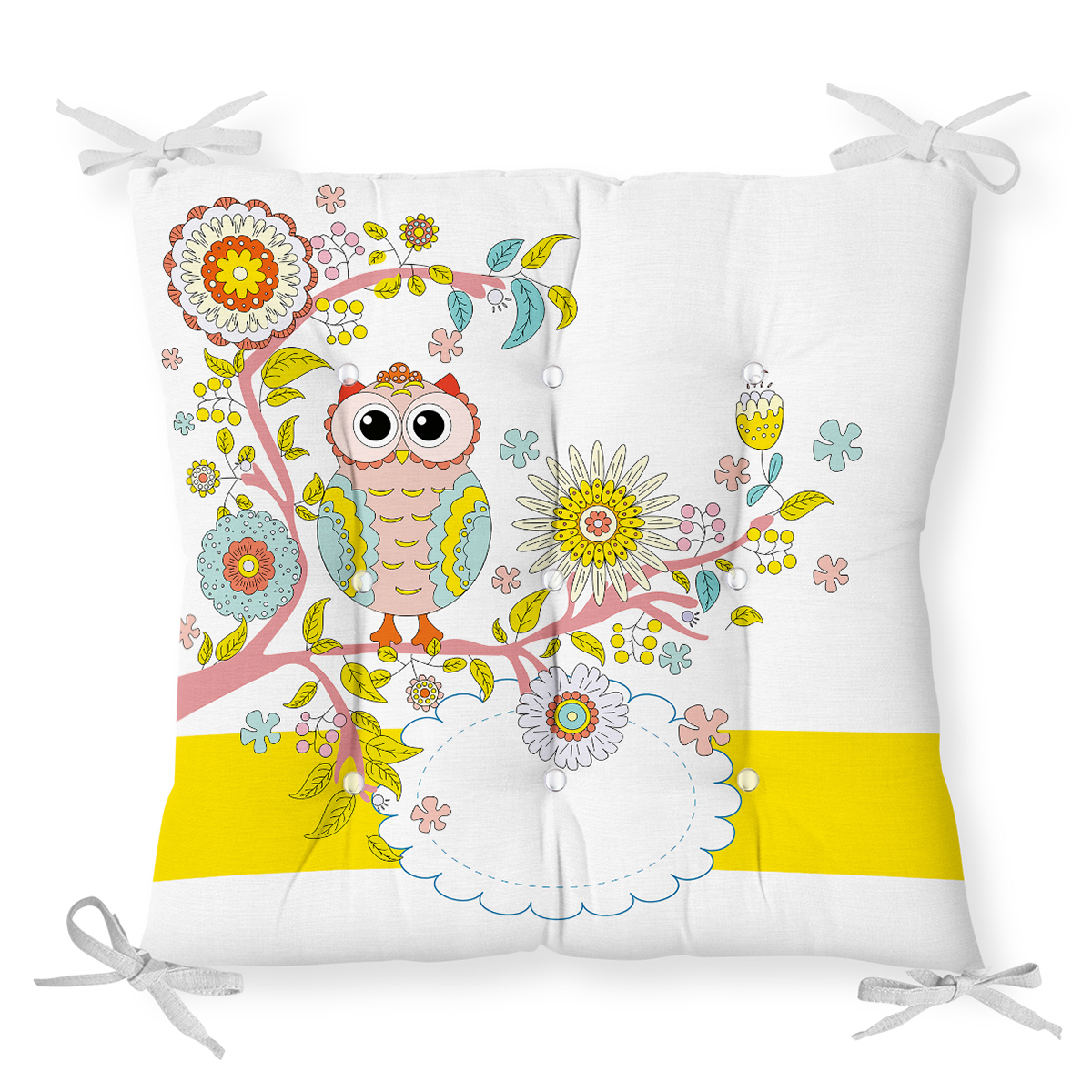 Realhomes Dijital Baskili Pofidik Sandalye Minderi 40 X 40 Cm Dugmeli Realhomes Realhomes Dijital Baskili Pofidik Sandalye Minderi 40 X 40 Cm Dugmeli Realhomes