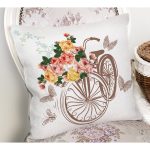 Bisiklet Desenli Dijital Baskılı Dekoratif Yastık Kırlent Kılıfı Realhomes