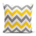 - Petek-K754-Gorsel1 - Realhomes Zigzag Desen Dijital Baskılı Dekoratif Yastık Kırlent Kılıfı Realhomes