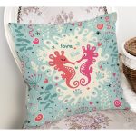 - Petek-K90-Gorsel4 - Realhomes  Deniz Atı Desenli Dijital Baskılı Dekoratif Yastık Kırlent Kılıfı Realhomes