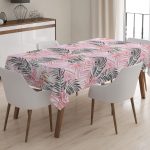 Modern Çiçek Temalı Dijital Baskılı 3D Masa Örtüsü Realhomes