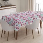 Modern Çiçekli Dijital Baskılı 3D Masa Örtüsü Realhomes