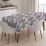 Modern Çiçekli Dijital Baskılı 3D Masa Örtüsü Realhomes