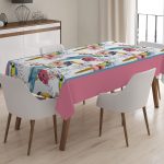 RealHomes Çiçek Desenli Dijital Baskılı 3D Masa Örtüsü Realhomes