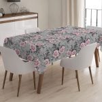 Geometrik Desenli Dijital Baskılı 3D Masa Örtüsü Realhomes