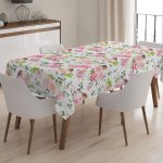 RealHomes Kaktüs Desenli Dijital Baskılı 3D Masa Örtüsü Realhomes