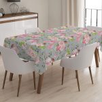 Modern Kuş Desenli Dijital Baskılı 3D Masa Örtüsü Realhomes