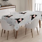 Modern Çiçek Temalı Dijital Baskılı 3D Masa Örtüsü Realhomes