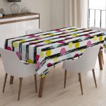 Modern Çiçek Temalı Dijital Baskılı 3D Masa Örtüsü Realhomes