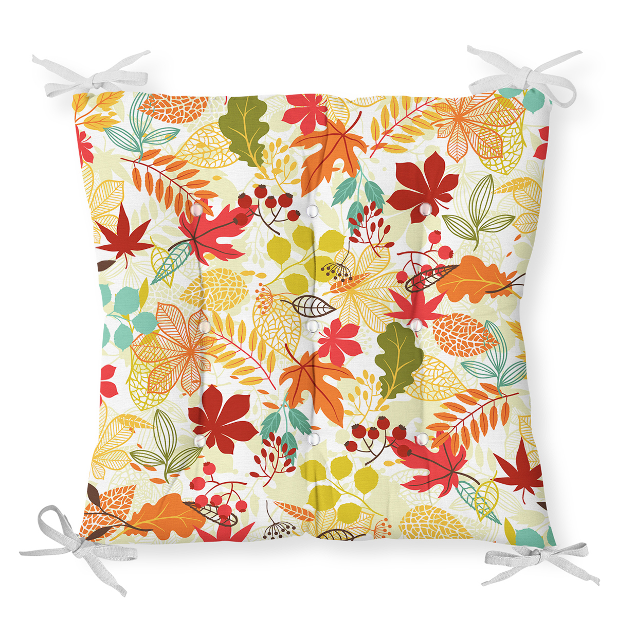 RealHomes Özel Tasarım Düğmeli Pofidik Sandalye Minderi RealHomes