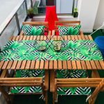 Geometrik Yaprak Desenli Masa Takımı Realhomes