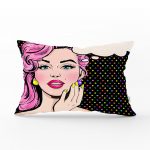 Pop Art Retro Dijital Baskılı Dekoratif Dikdörtgen Yastık Kırlent Kılıfı Realhomes