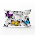 - dikdortgen-12 - Realhomes  Kelebek Desenli Dijital Baskılı Dekoratif Dikdörtgen Yastık Kırlent Kılıfı Realhomes
