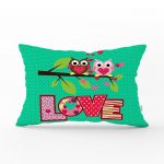 - dikdortgen-13 - Realhomes Baykuş Desenli Dijital Baskılı Dekoratif Dikdörtgen Yastık Kırlent Kılıfı Realhomes