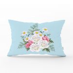 - dikdortgen-158 - Realhomes  Çiçek Desenli Dijital Baskılı Dekoratif Dikdörtgen Yastık Kırlent Kılıfı Realhomes