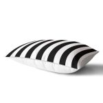 Siyah Beyaz Çizgili Dekoratif Dikdörtgen Yastık Kırlent Kılıfı Realhomes