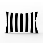 Siyah Beyaz Çizgili Dekoratif Dikdörtgen Yastık Kırlent Kılıfı Realhomes