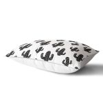 - dikdortgen-2028-1 - Realhomes Siyah Beyaz Kaktüs Desenli Dekoratif Dikdörtgen Yastık Kırlent Kılıfı Realhomes