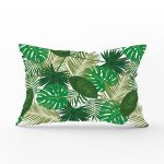 - dikdortgen-2037 - Realhomes  Livense Yaprak Motifli Dijital Baskılı Dikdörtgen Yastık Kırlent Kılıfı Realhomes