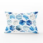 - dikdortgen-2055 - Realhomes  Mavi Temalı Geometrik Şekilli Dekoratif Dikdörtgen Yastık Kırlent Kılıfı Realhomes