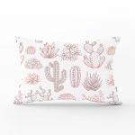 - dikdortgen-2090 - Realhomes Çöl Bitkisi Desenli Dijital Baskılı Dikdörtgen Yastık Kırlent Kılıfı Realhomes