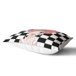 - dikdortgen-2229-1 - Realhomes  Damalı Fashion Gırl Dijital Baskılı Modern Dikdörtgen Yastık Kılıfı Realhomes