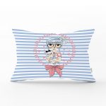 - dikdortgen-2230 - Realhomes Mavi Çizgili Fashion Gırl Dijital Baskılı Dekoratif Dikdörtgen Yastık Kılıfı Realhomes