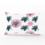 - dikdortgen-2351 - Realhomes Puanlı Palmiye Desenli Dekoratif Dikdörtgen Yastık Kırlent Kılıfı Realhomes