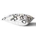 - dikdortgen-2381-1 - Realhomes Gri Siyah Labirent Çizimli Modern Dijital Baskılı Dikdörtgen Yastık Kılıfı Realhomes