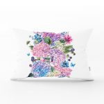 - dikdortgen-2397 - Realhomes  Lila Renk Salkım Zambak Desenli Dijital Baskılı Dikdörtgen Yastık Kırlent Kılıfı Realhomes