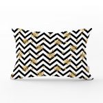 - dikdortgen-2428 - Realhomes Kar Tanesi Motifli Zigzag Temalı Dijital Baskılı Dikdörtgen Yastık Kırlent Kılıfı Realhomes