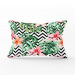 - dikdortgen-2539 - Realhomes Zigzag Zebra Desenli Dijital Baskılı Dikdörtgen Yastık Kırlent Kılıfı Realhomes