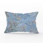 - dikdortgen-3002 - Realhomes  Yağlı Boya Mavi Ağaç Motifleri Dijital Baskılı Dikdörtgen Yastık Kırlent Kılıfı Realhomes