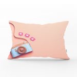 - dikdortgen-3010 - Realhomes 3D Instagram Fotoğraf Makinası Desenli Dijital Baskılı Dikdörtgen Yastık Kırlent Kılıfı Realhomes