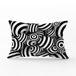 - dikdortgen-3011 - Realhomes Siyah Beyaz 3 Boyutlu Küreler Dijital Baskılı Dikdörtgen Yastık Kırlent Kılıfı Realhomes