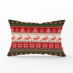 Kanaviçe Christmas Temalı Dekoratif Dikdörtgen Yastık Kırlent Kılıfı Realhomes