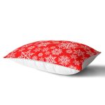 - dikdortgen-3025-1 - Realhomes Kırmızı Zeminde Beyaz Kar Taneleri Dijital Baskılı Yastık Kırlent Kılıfı Realhomes