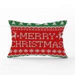- dikdortgen-3034 - Realhomes  Merry Christmas Motifli Dijital Baskılı Dikdörtgen Yastık Kırlent Kılıfı Realhomes