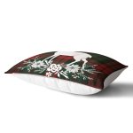 - dikdortgen-3037-1 - Realhomes  Ekose Zeminde Yılbaşı Geyik Temalı Dijital Baskılı Dikdörtgen Yastık Kılıfı Realhomes