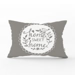 Home Sweet Home Dijital Baskılı Dekoratif Dikdörtgen Yastık Kırlent Kılıfı Realhomes