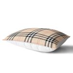 - dikdortgen-3078-1 - Realhomes Krem Zeminli Ekose Desenli Dekoratif Dikdörtgen Yastık Kırlent Kılıfı Realhomes