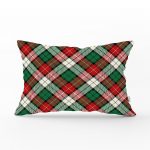 - dikdortgen-3079 - Realhomes Yeşil Kırmızı Beyaz Ekose Desenli Dekoratif Dikdörtgen Yastık Kırlent Kılıfı Realhomes