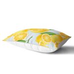 - dikdortgen-3101-1 - Realhomes  Mavi Zeminli Limon Desenli Dekoratif Dikdörtgen Yastık Kırlent Kılıfı Realhomes