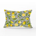 - dikdortgen-3102 - Realhomes  Geometrik ve Limon Desenli 3D Dijital Baskılı Dikdörtgen Yastık Kırlent Kılıfı Realhomes